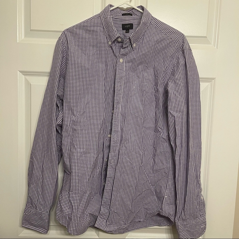 J. Crew Mens Slim Fit Purple Button Down